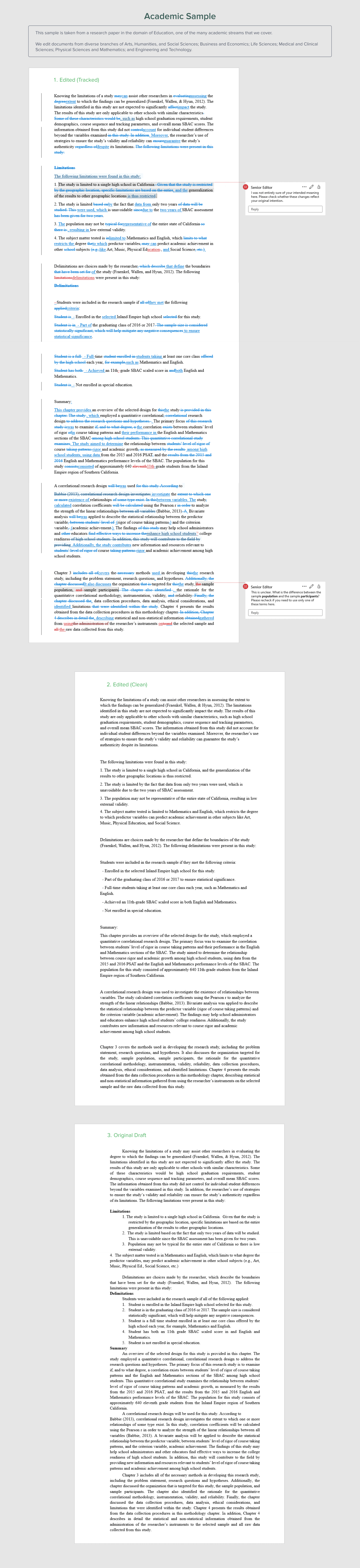  Academic Sample