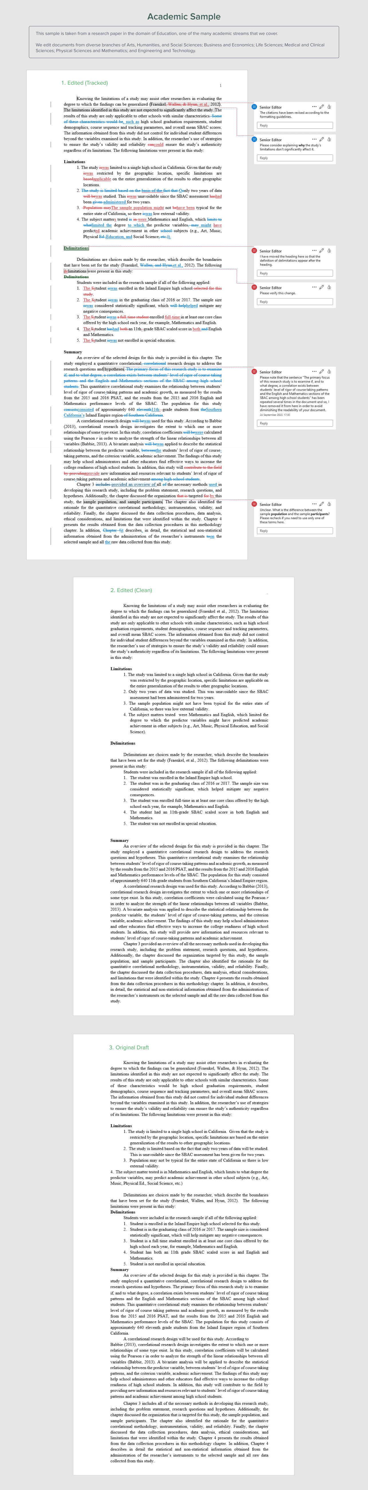  Academic Sample