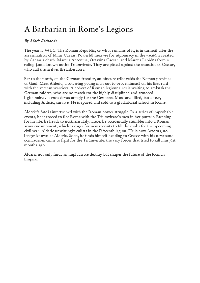 Blurb writing Sample