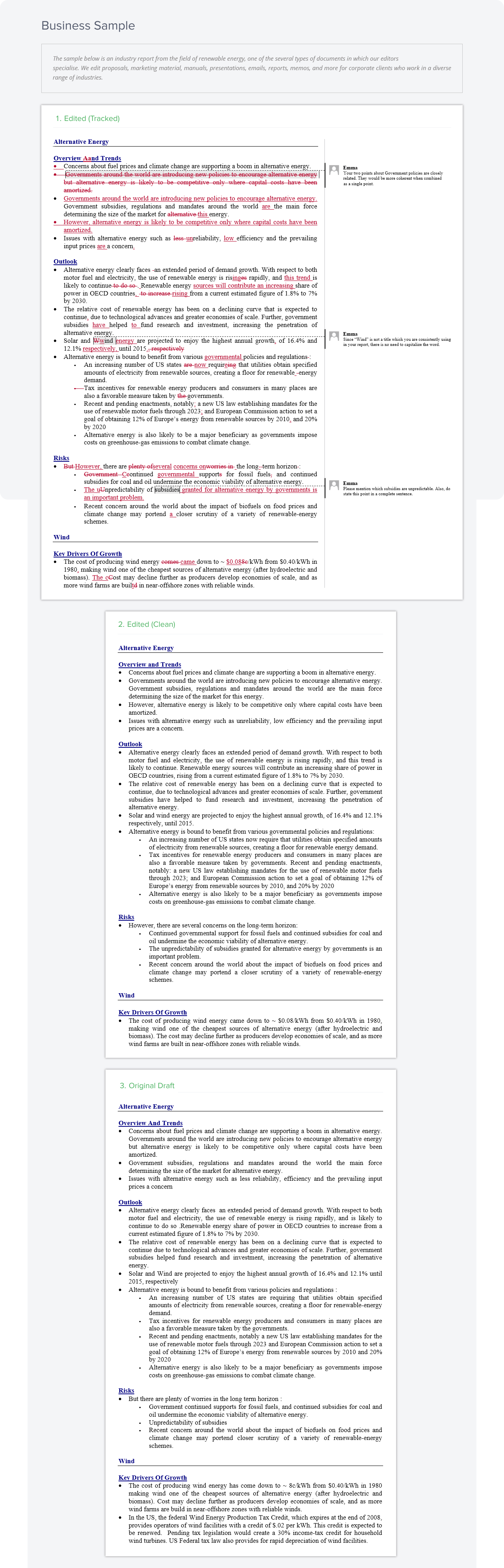 Business Sample
