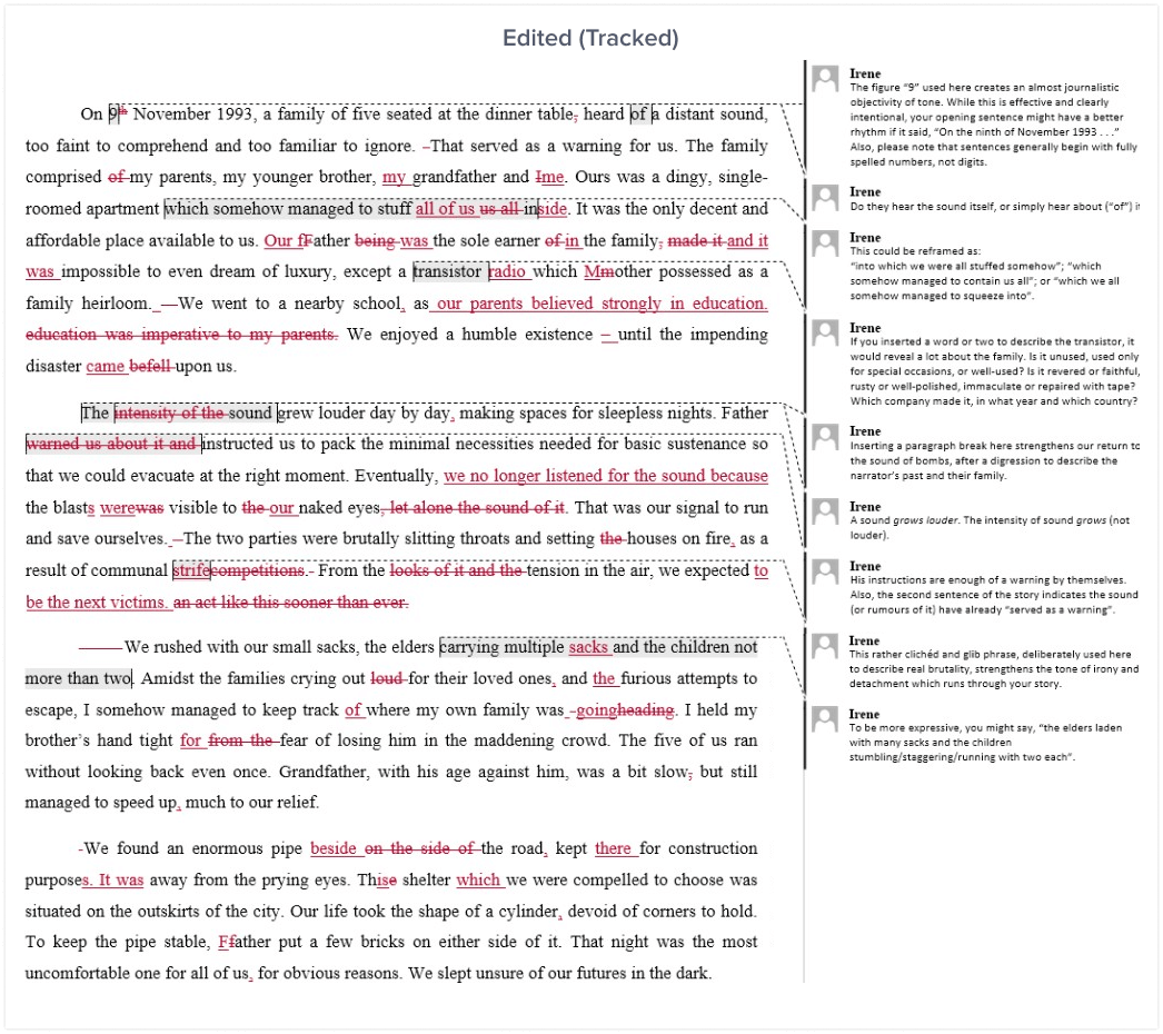 Editing and proofreading Sample Edited (Tracked)